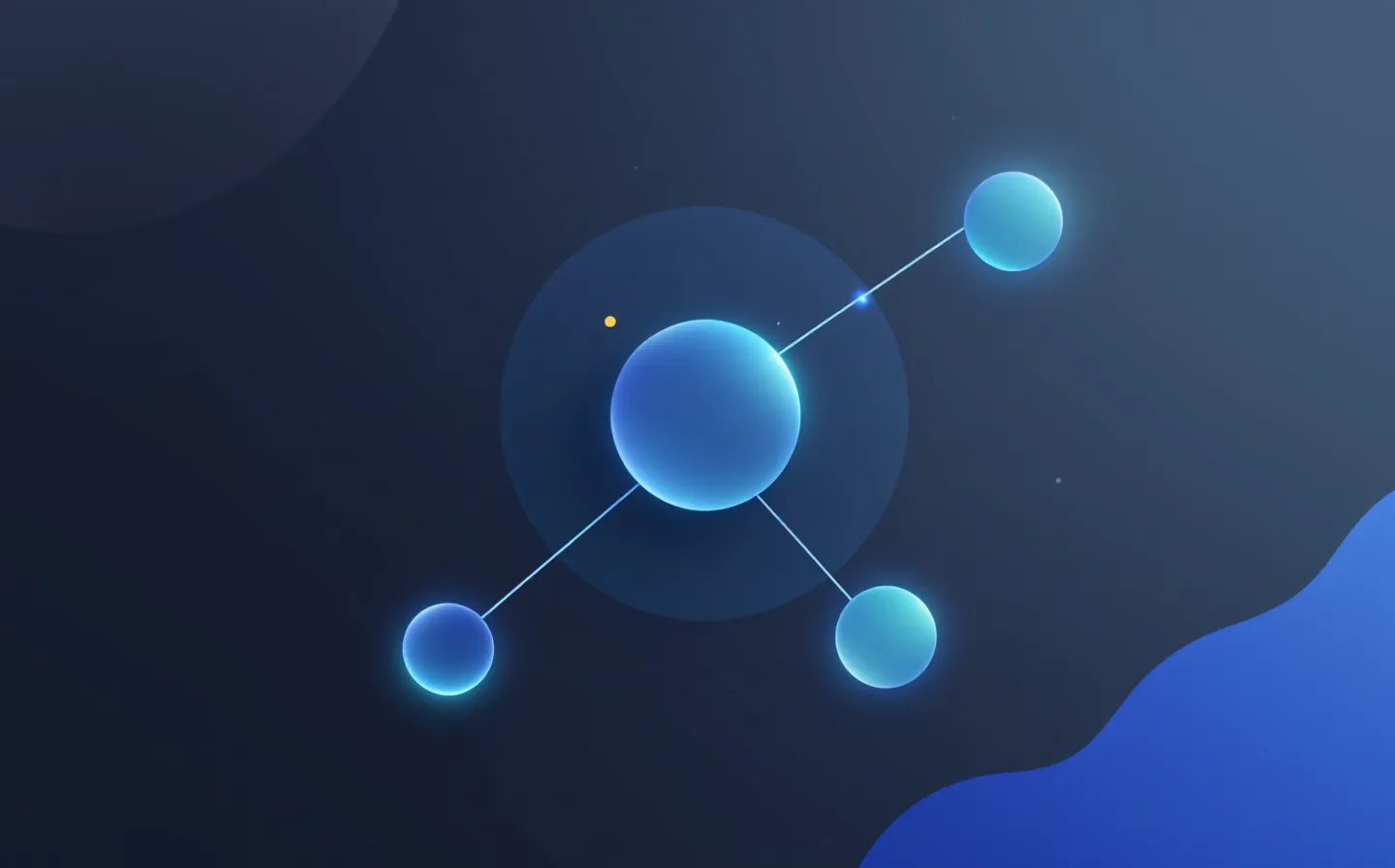 A clean Fluent schematic of a central blue NAD+ coenzyme node with three spokes to sirtuin, PARP and CD38 enzyme nodes competing for it, the CD38 node marked with a single amber attention dot, on a graphite ground